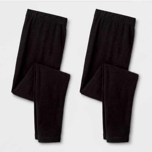 Cat & Jack Other - Cat & Jack Black Kids Leggings - 2 Pack